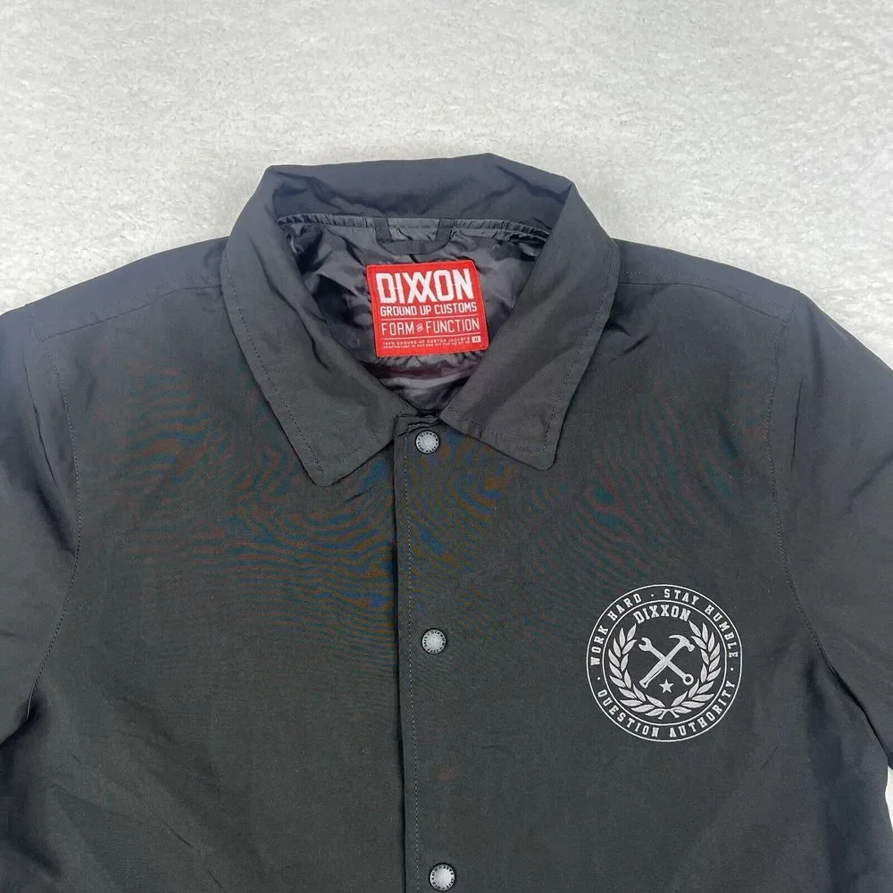 Dixxon Jacket Mens Medium Black Form And Function Snap‎ Button Windbreaker
